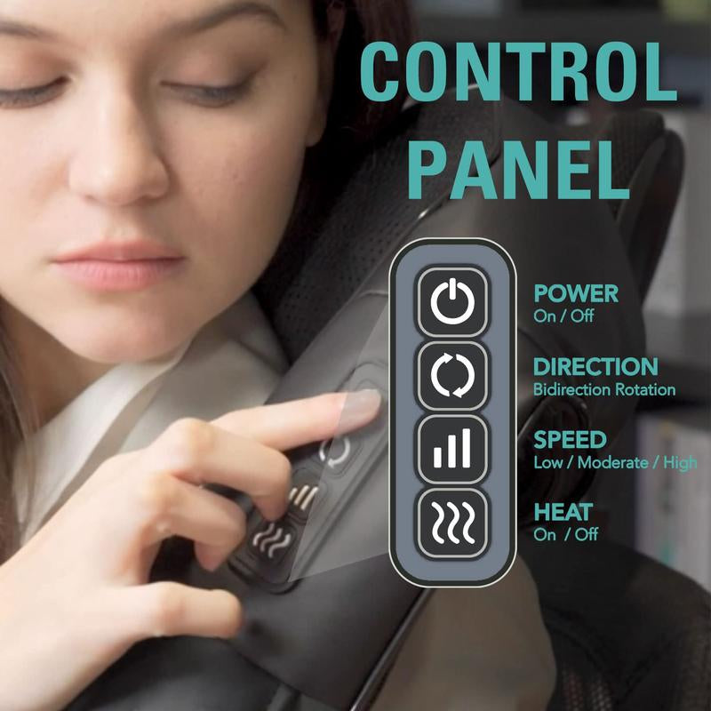DAILYLIFE Shiatsu Neck and Back Massager - Electric Shoulder Massage Pillow for Ultimate Relaxation and Muscle Relief for Neck, Back, Shoulder, Foot, Leg - Perfect Gift for Everyone!