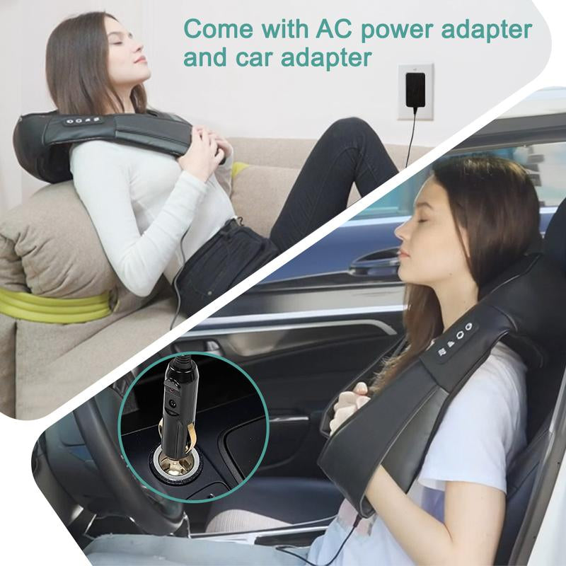 DAILYLIFE Shiatsu Neck and Back Massager - Electric Shoulder Massage Pillow for Ultimate Relaxation and Muscle Relief for Neck, Back, Shoulder, Foot, Leg - Perfect Gift for Everyone!